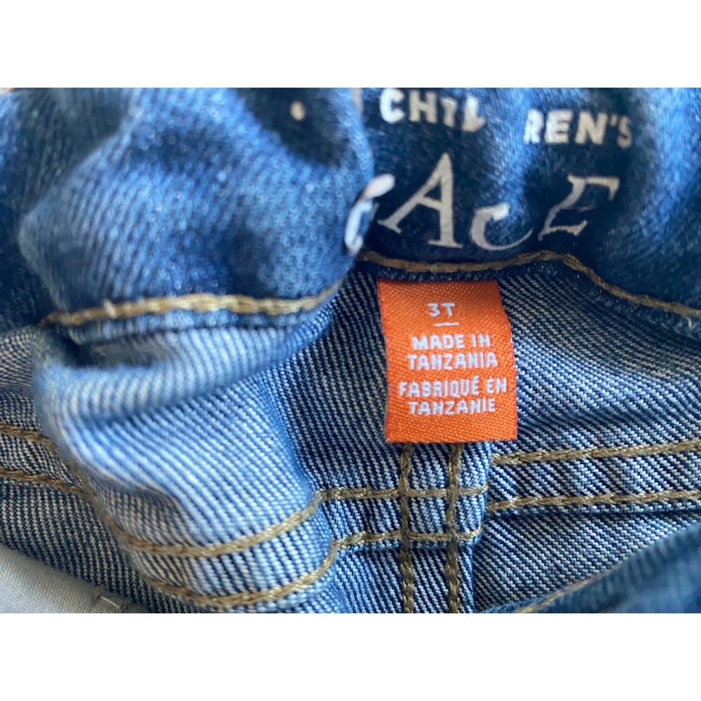 Childrens Place Boys Denim Bootcut Jeans Size 3T Blue Adjustable Waist - Picture 6 of 12